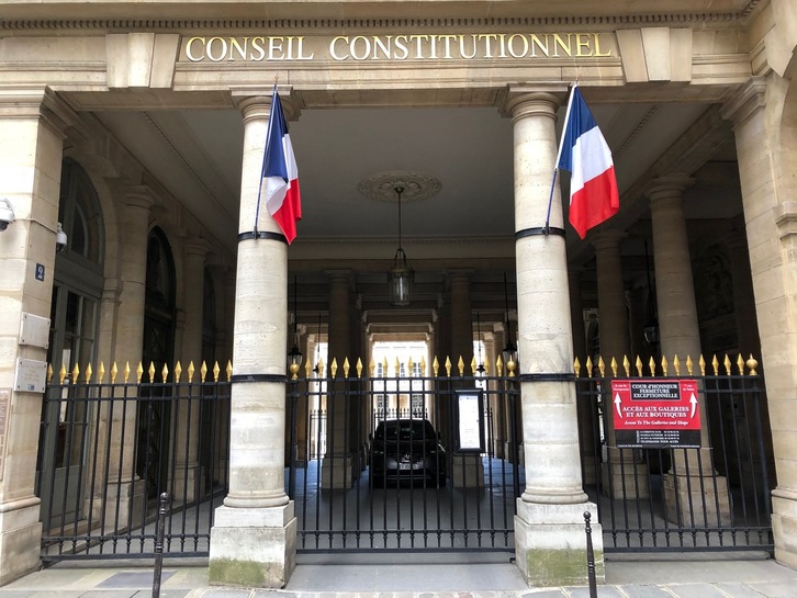 Parisen dagoen Kontseilu Konstituzionala. (NAIZ)