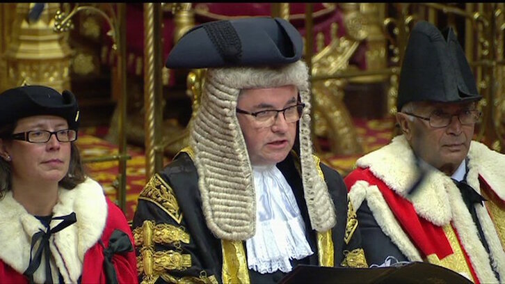 El ministro británico de Justicia, Robert Buckland, en un acto oficial. (NAIZ)