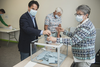 Santiago Capendeguy Elections départementales 2021 Hauteskundeak. © Guillaume FAUVEAU