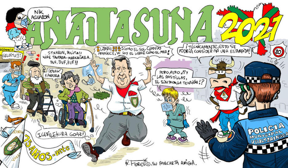 Pancarta de Anaitasuna.