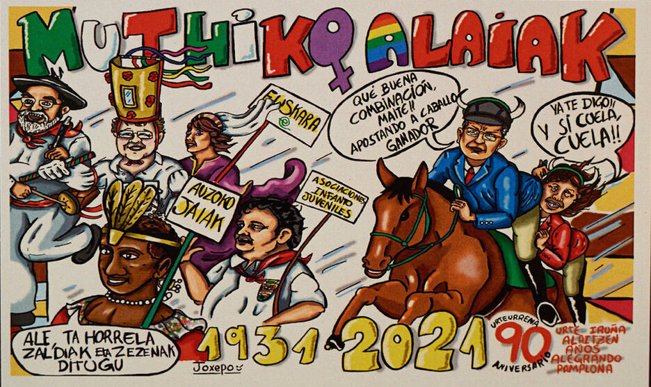 Pancarta del Muthiko Alaiak.