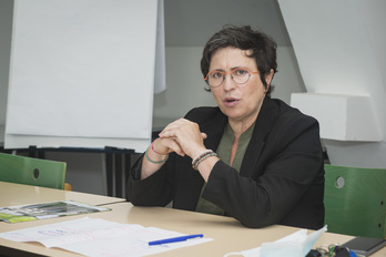 Isabelle Pargade a donné une conférence de presse à l'issue du premier tour. © Guillaume FAUVEAU