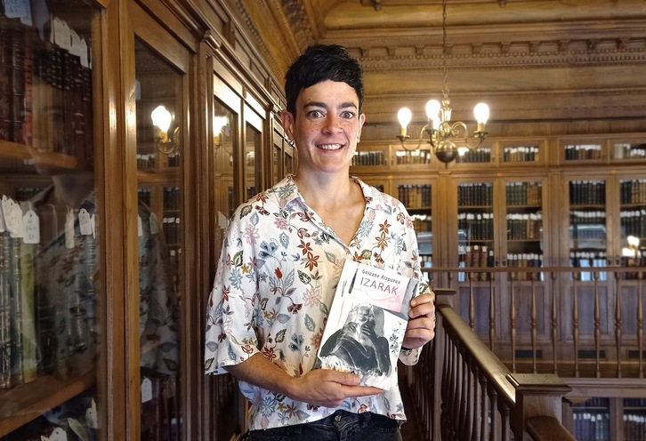 Goizane Aizpurua, ostegun honetako aurkezpenean. (ALBERDANIA)