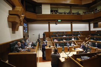 El lehendakari, Iñigo Urkullu, ha intervenido en el último pleno parlamentario de este curso. (IREKIA)