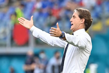 Roberto Mancini le ha dado otro aire a una Italia hasta ahora invencible. (Andreas SOLARO/AFP)