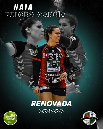 Naia Puigbó vivirá su segunda campaña en el primer equipo de Balonmano Zuazo. (ZUAZO)