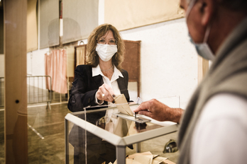 Maïder Béhotéguy et Marc Saint-Esteven représenteront le canton Nive-Adour au Parlement de Navarre. © Nahia GARAT 