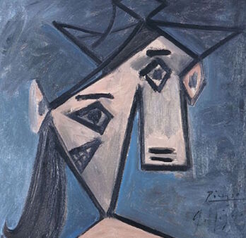 El cuadro de Picasso ‘Cabeza de mujer’ ha sido recuperado tras ser robado de la Galería Nacional de Atenas hace nueve años. (NAIZ)