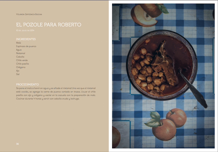 Sinloako desagertuen amen errezetak ‘Recetario para la memoria’ hunkigarrian. (Zahara GOMEZ)