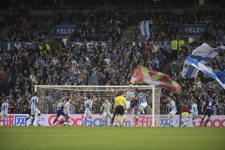 La Real no juega en Anoeta con el 100% de aforo desde su partido del 28 de febrero de 2020 con el Valladolid. (Juan Carlos RUIZ/FOKU)