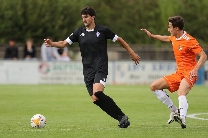 Mikel San José ha disputado sus primeros minutos con la camiseta del Amorebieta. (SD AMOREBIETA)