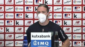 Muniain durante un entrenamiento al inicio de la pretemporada. (@AthleticClub)