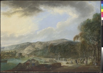 Luis Paret y Alcazarren 1784ko «Vista del Arenal de Bilbao». (THE NATIONAL GALLERY) 
