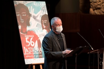 Miguel Martín, en el acto de presentación de esta edición de Jazzaldia. (Gorka RUBIO | FOKU)