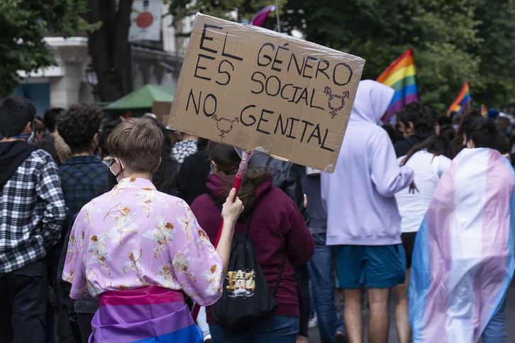 Manifestación por el Día Internacional del Orgullo LGTBI en Bilbo. (Monika del VALLE/FOKU)