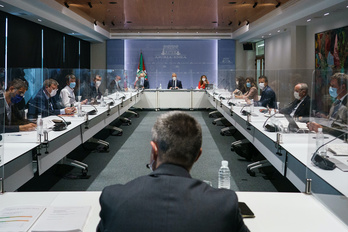 Reunión del comité asesor del LABI en la sede de Lehendakaritza. (Endika PORTILLO/FOKU)