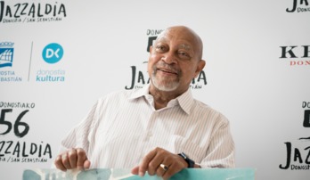 Kenny Barron en el encuentro mantenido hoy con la prensa.(Gorka RUBIO | FOKU)