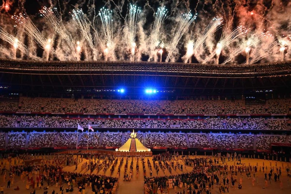 Ofizialki Olinpiar Jokoak inauguratu diren momentua. (Dylan MARTINEZ / AFP)