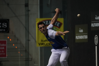 Jon Ander Albisuk partida bikaina jokatu du Idiazabalen (Aritz LOIOLA / FOKU)