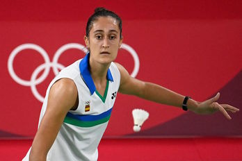 Clara Azurmendi ha quedado apeada de la competición de bádminton. (Alexander NEMENOV/AFP)