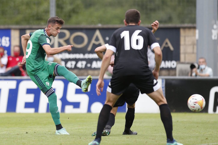 Aimar Oroz ha sido el autor del gol rojillo en Urritxe. (OSASUNA)