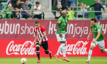 Berenguer en el primer partido de la pretemporada ante el St. Gallen. (@AthleticClub)