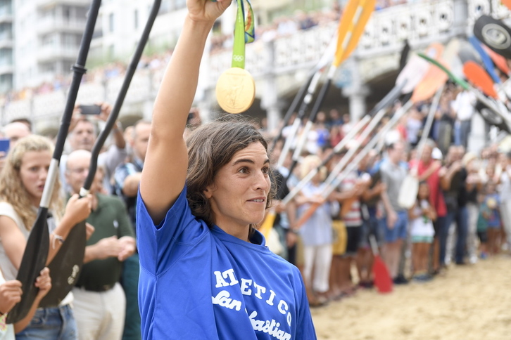 Se va a proponer que el nuevo canal de aguas bravas lleve el nombre de la triple medallista olímpica Maialen Chourraut. (Juan Carlos RUIZ/FOKU)