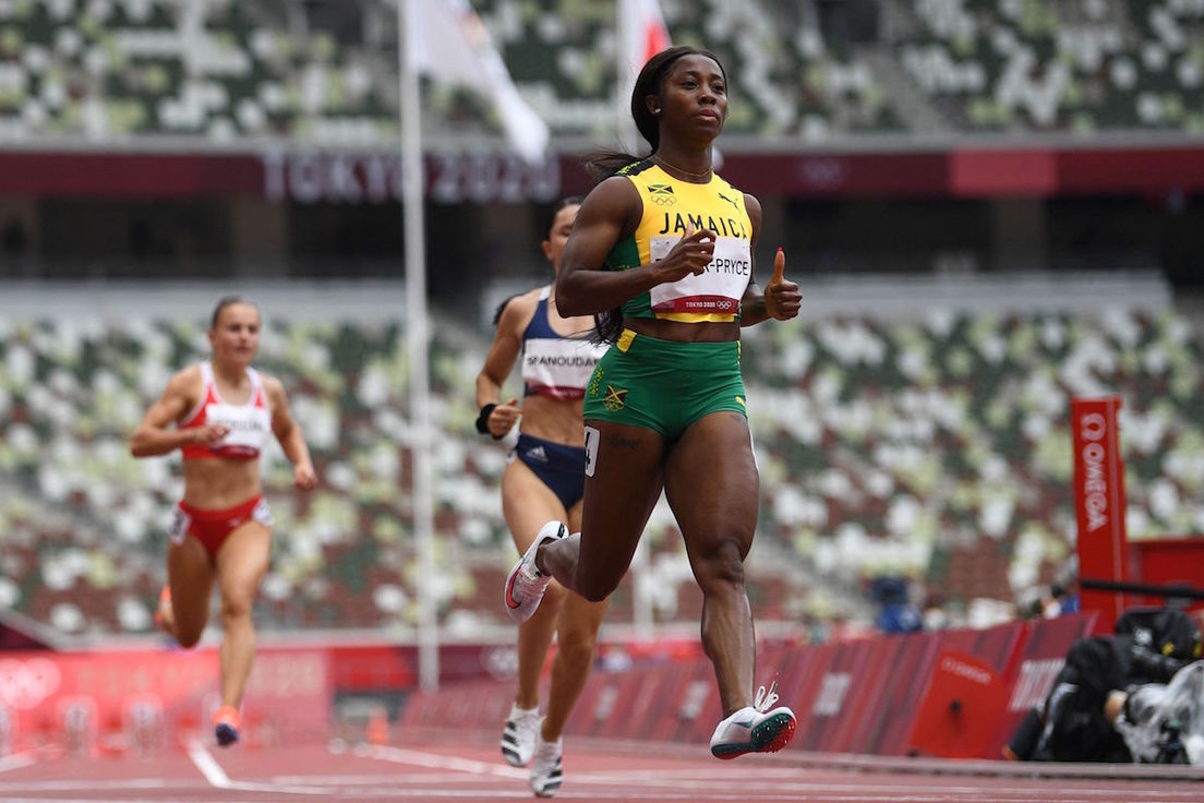 Shelly-Ann Fraser-Pryce, en las series clasificatorias de los 100 metros. (Jewel SAMAD / AFP) 
