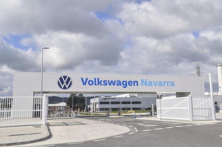 La factoría de Volkswagen en Nafarroa cerrará dos semanas por falta de semiconductores.  (Iñigo URIZ/FOKU).