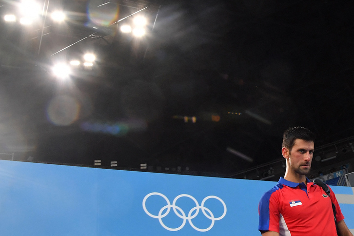 Djokovic, finalerdietan galdu ostean. (Tiziana FABI / AFP)