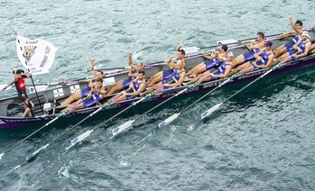 Santurtzi, Eusko Label Ligako liderra, etxean ere nagusitzen saiatuko da. (Marisol RAMIREZ / FOKU)