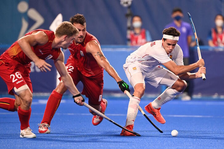 Bélgica ha tenido que remontar ante el equipo español de José Basterra para pasar a semifinales. (Charly TRIBALLEAU/AFP)