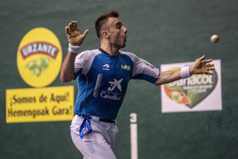 Jon Ander Peña bikain aritu da errematean. (Marisol RAMIREZ/FOKU)