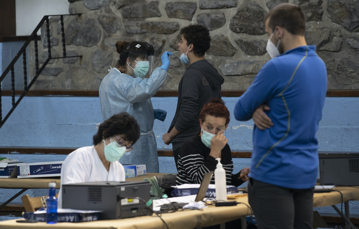 Pruebas a jóvenes en Lesaka. (Jagoba MANTEROLA/FOKU)