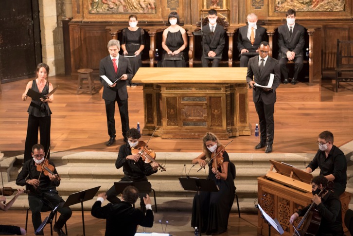 Conductus Ensemble durante una actuación el pasado verano en la Quincena Musical. (Iñigo IBÁÑEZ | QUINCENA MUSICAL)