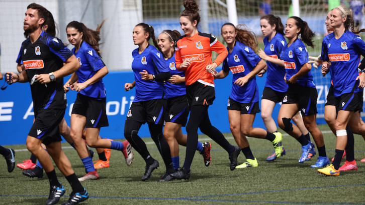 Las blanquiazules han completado su primer entrenamiento de pretemporada en Zubieta. (Real Sociedad)