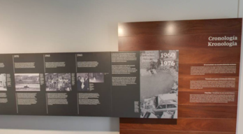 El espacio dedicado a los años 60 en el Museo Memorial implantado en Gasteiz.