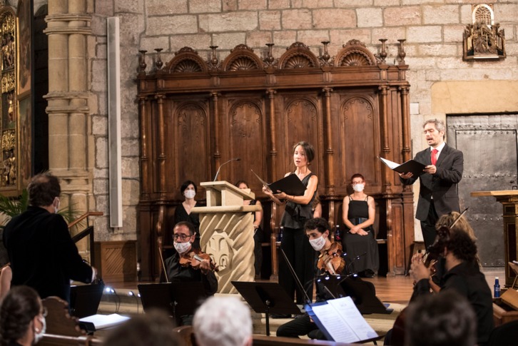 Conductus Ensemble, iaz Musika Hamabostaldian eskainitako emanaldi batean. (Iñigo IBÁÑEZ / MUSIKA HAMABOSTALDIA)