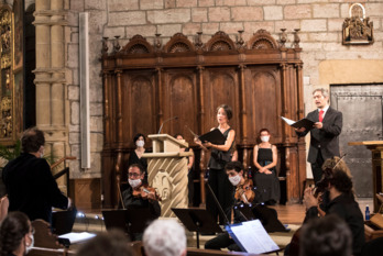 Conductus Ensemble, iaz Musika Hamabostaldian egindako emanaldian. (Iñigo IBÁÑEZ / MUSIKA HAMABOSTALDIA)