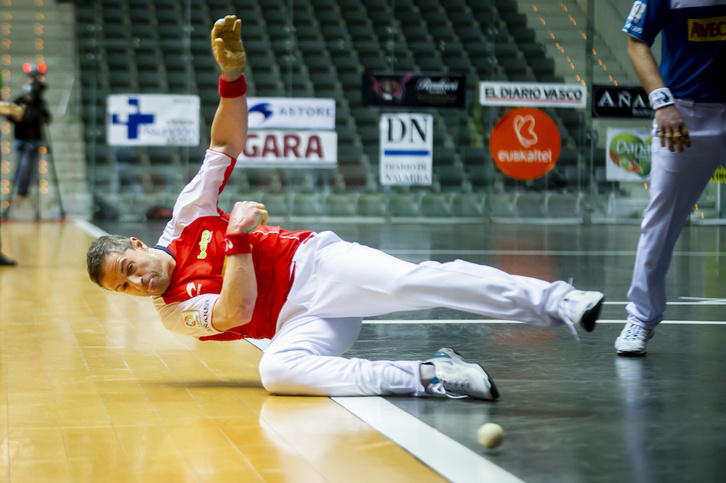 Aimar Olaizola, artxiboko irudi batean. (Jaizki FONTANEDA / FOKU)