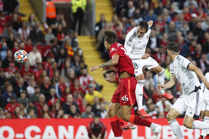 Kike García ha anotado el gol rojillo que ha permitido maquillar el resultado final. (Twitter OSASUNA)