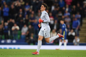 Kepa, que ha salido en el último minuto, ha resultado determinante en la tanda de penaltis. (Paul ELLIS/AFP)