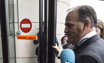 Javier Tebas, polémica presidente de la LFP y gestor del acuerdo con el fondo CVC. (Jagoba MANTEROLA | FOKU)