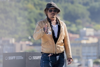 Johnny  Depp, en su visita a Zinemaldia el pasado año. (Gorka RUBIO / FOKU)