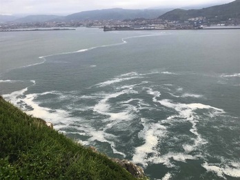 Denuncian vertidos frente a las playas de Getxo. (Mikel Martínez Trespuentes)