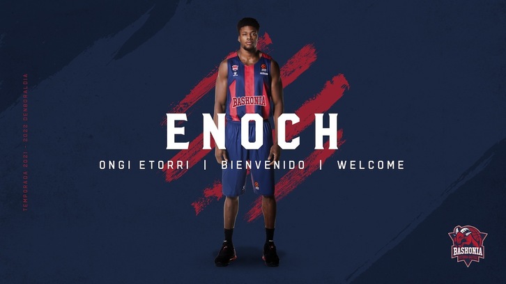 Steven Enoch, fichaje llegado para completar el juego interior de Saski Baskonia. (SASKI BASKONIA)