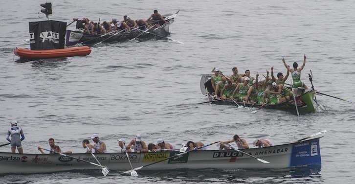 Zarautzen Hondarribia nagusi izan bazen ere, Santurtzik alde nabarmena mantentzen du bere alde Eusko Label Ligan. (Jon URBE / FOKU)