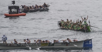 Zarautzen Hondarribia nagusi izan bazen ere, Santurtzik alde nabarmena mantentzen du bere alde Eusko Label Ligan. (Jon URBE / FOKU)