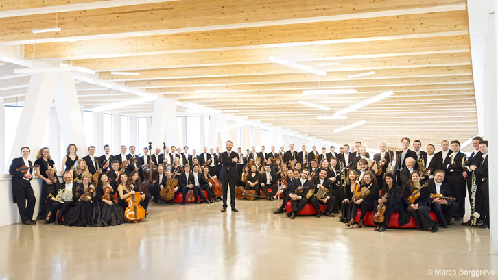 La Orquesta Sinfónica de Galicia ha visitado Donostia. (Marco BORGGREVE/QUINCENA MUSICAL)
