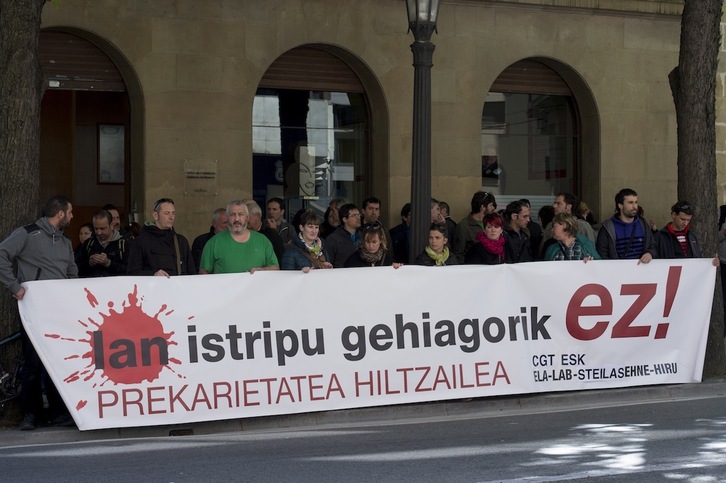 Imagen de archivo de una protesta contra los accidentes en el trabajo. (Iñigo URIZ/FOKU)